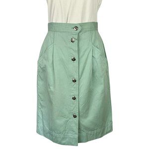 VINTAGE 80s Seafoam Green High Waisted Skirt